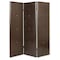 Homeroots 72" Brown Faux Leather Folding Three Panel Screen Room Divider 274879 - alternate 4