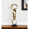 Homeroots 25" Gold and Black Marble and Aluminum Modern Abstract Tabletop Sculpture 568881 - alternate 4