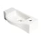 Alfi Brand ALFI brand ABC114 White 18" Small Wall Mounted Ceramic Sink with Faucet Hole ABC114 - alternate 6