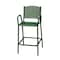 Leisure Craft 42" Tall Bar Height Perforated Chair, Black Green C2-PERF-BLACK GREEN - alternate 1
