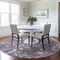 Homeroots 8' Lavender And Ivory Round Abstract Washable Indoor Outdoor Area Rug 612757 - alternate 8