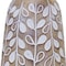 Homeroots Set of three 9" Polyresin Brown and White Leaf Round Table Vase, 3PK 516229 - alternate 5
