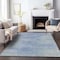 Homeroots 5' X 8' Denim Blue And Sky Blue Abstract Washable Indoor Outdoor Area Rug 587207 - alternate 8