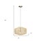 Homeroots Natural Unique Statement Rattan Ceiling Light With Natural Shades 651675 - alternate 4