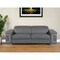 Homeroots 89" Dark Gray Italian Leather Sofa With Silver Legs 329589 - alternate 7
