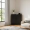 Homeroots 31in Black Wood Corner Accent Cabinet With Two Doors 719673 - alternate 4