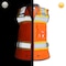 Dome75 Safety Vest, Polyester, Reinforced Front Zipper Closure Closure, HiVis Orange/HiVis Yellow Contrast OV6123W - alternate 7
