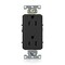 Leviton Receptacle Outlet, 15A, Black, 125V 16252-E - alternate 1