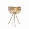 Vidalite Sovev Tripod Table Lamp with Rattan and Opal Glass Shade, Brushed Brass Stand, 19.6 in. Height CE1009210 - alternate 1