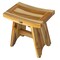 Homeroots 18" Natural Teak Rectangular Shower Bench 376726 - alternate 8