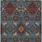 Homeroots 10' X 14' Denim Blue Brick Red And Brown Oriental Washable Indoor Outdoor Area Rug 597685 - alternate 7