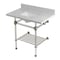 Kingston Brass 36-Inch Carrara Marble Console Sink with Acrylic Legs and Shelf, 8-Inch, 3-Hole KVPB36MASQB8 - alternate 1