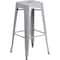Flash Furniture 30" High No Back Silver Metal Barstool Square Seat CH-31320-30-SIL-GG - alternate 1