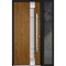 Vdomdoors Steel Door Deux 1713 Natural Oak Sidelight Exterior Black Window Stainless Inserts Single Modern Pa DEUX1713EXD-OAKB-W36+12 x H80-Left-hand Inswing - alternate 6