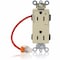 Leviton Straight Blade Receptacle, 5-15R, 15 A, 125V AC, Flush Mount, Self-Grounded M1626-1CI - alternate 1