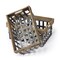 Homeroots Set of Two 19" Gray Metal Basket, 2PK 392147 - alternate 1