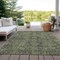 Homeroots 3' X 5' Moss Green And Gray Oriental Washable Indoor Outdoor Area Rug 563811 - alternate 9