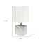 Homeroots 12" White And Black Ceramic Square Table Lamp With White Shade 643289 - alternate 1
