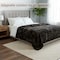 Lavish Home Oversized Ruched Faux Fur Blanket 60x80-Inch Jacquard Faux Fur Queen Throw for Sofas and Beds, Black HT-THROW1-BLK - alternate 7