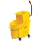 Rubbermaid Commercial 8 3/4 gal WaveBrake Side Press Mop Bucket and Wringer, Yellow, Polypropylene FG758088YEL - alternate 1