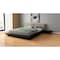 Homeroots Black and Gray Wood And Faux Leather Queen Bed Frame With Attached Nightstands 486240 - alternate 5