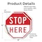 Signmission Stop Here, 4 inch X 4 inch, Vinyl Decal, 2PK OC-D-2PACK-4-233 - alternate 3