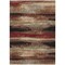 Homeroots 5' X 8' Brown Beige And Burgundy Abstract Washable Indoor Outdoor Area Rug 612528 - alternate 9