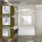 Kingston Brass 60" Acrylic Anti-Skid Alcove Left-Hand Drain Tub with Right Sliding Tub Door, White/Brushed Nickel KVTAP6032L21A8 - alternate 5