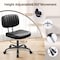 Yssoa HealSmart Small Office Desk Chair with Wheels, Armless Desk Chair with Lumbar Support, PU Leather L 3A88FNCHAIRDESKBLK01 - alternate 6