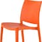 Homeroots Set of Four Orange Heavy Duty Plastic Outdoor Stacking Dining Chairs, 4PK 565215 - alternate 5