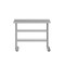 Flash Furniture Rawcliffe SS Work Table 24in. x 48in. w/1.5in. Backsplash, 2 Undershelves and 4 Casters, 2 Locking NH-WT-GU-2448BSP-CAS-GG - alternate 9