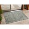 Homeroots 3' X 5' Cream and Tan Floral Washable Non Skid Indoor Outdoor Area Rug 564323 - alternate 1