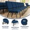 Flash Furniture 18.5"W Church Chair in Navy Blue Fabric, 4PK 4-XU-CH-60096-NVY-DOT-BAS-GG - alternate 9