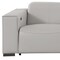 Homeroots 136" Light Gray Top Grain Leather Reclining Metal USB Sofa 720315 - alternate 8