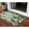 Homeroots 3' X 5' Artichoke Green And Emerald Abstract Washable Indoor Outdoor Area Rug 577151 - alternate 1