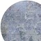 Homeroots 8' Blue And Dark Gray Round Abstract Washable Indoor Outdoor Area Rug 605538 - alternate 7