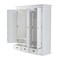 Homeroots 62" Off White Solid Wood Frame Standard Curio Cabinet With Six Shelves 523199 - alternate 13