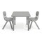 Flash Furniture 3 PC Plastic Activity Table and 2 Chairs Set, 10.5 in Seat Height-Soft Gray YU-YCX-0023-2-SQR-TBL-SFTGY-R-GG - alternate 10