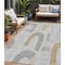 Homeroots 9' X 12' Silver And Gold Geometric Washable Indoor Outdoor Area Rug 618122 - alternate 1