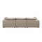 Homeroots 122" Beige Top Grain Leather Reclining Solid Wood Sofa 720406 - alternate 9