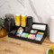 Happimess Bambury 18"W x 9.5"D x 6.5"H Minimalist Handcrafted Bamboo Cup and Condiment Station, Black CCS1000C - alternate 4