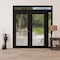 Vdomdoors Front Exterior Prehung Metal-Plastic Double Doors Frosted Glass / MANUX 8102 Matte Black / Office C MANUX8102DEXD-BLK-W72+14xH80+14-RH-I - alternate 3