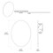 Gatco Flush Mount EZ Hanging 32" Frameless Oval Mirror 1801 - alternate 6