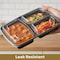 Eco Harmony Products Microwaveable Food Container, Rectangular with Lid, 4 compartments, 34oz, 100PK 804558 - alternate 8