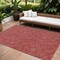 Homeroots 9' X 12' Red And Ivory Geometric Washable Indoor Outdoor Area Rug 602393 - alternate 1