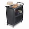 Boardwalk Bussing Cart, Plastic, 3 Shelves, 300 lb Capacity, 18 x 36.25 x 38, Black CC203603 - alternate 3