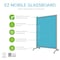 Ghent EZ Mobile Glassboard, Aluminum Frame, Non-Magnetic, 75"H x 50"W, Blue EZ1NA7550BE - alternate 3