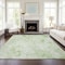 Homeroots 3' X 5' Green And Ivory Floral Washable Indoor Outdoor Area Rug 583088 - alternate 5