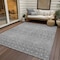 Homeroots 3' X 5' Silver Gray And Ivory Tribal Washable Indoor Outdoor Area Rug 582644 - alternate 9