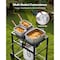 Vevor 18QTx2 Outdoor Propane Deep Fryer Commercial Cooker Cart with Wheel Two Tank DBF18QT - alternate 6
